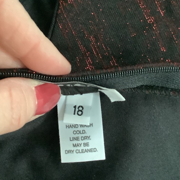 NWT Red and Black Fit and Flare Dress by Simco - Picture 6 of 6